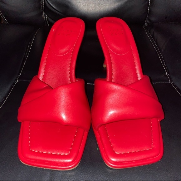 A New Day Women’s Red Mule Heels‎ NEW - Picture 1 of 5